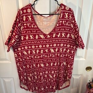 Torrid X Disney Christmas tunic shirt.